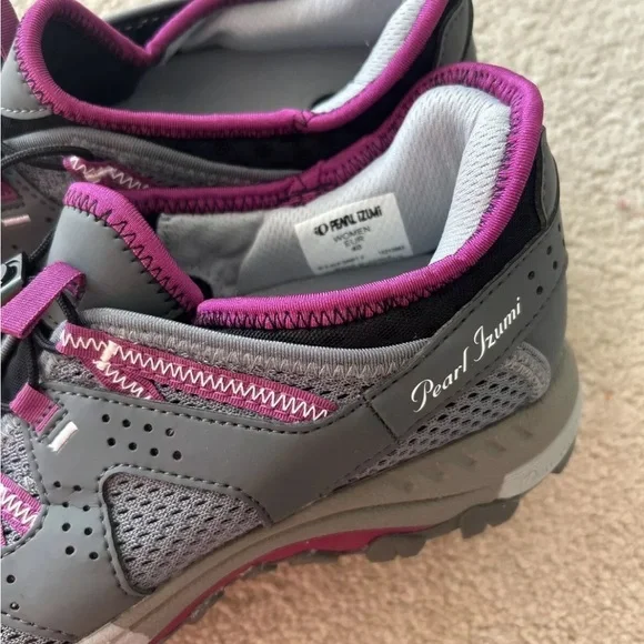 Pearl Izumi W X-Alp Drift II Cycling Shoes US 8.5 40 Gray Pink 2 Bolt - Picture 6 of 7